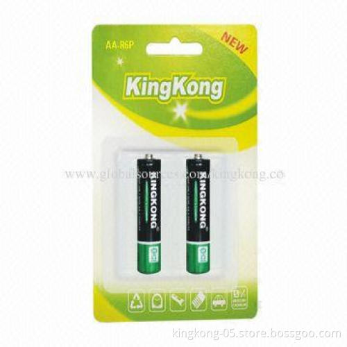 AA Carbon Zinc Batteries with 1.5V Voltage, CE, RoHS and REACH Marks